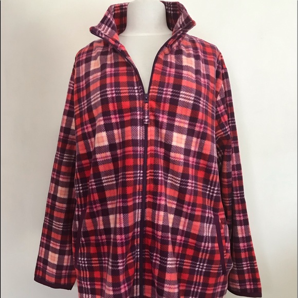 Woman Within Jackets & Blazers - WOMAN WITHIN soft cozy fleece zip up jacket 30/32W